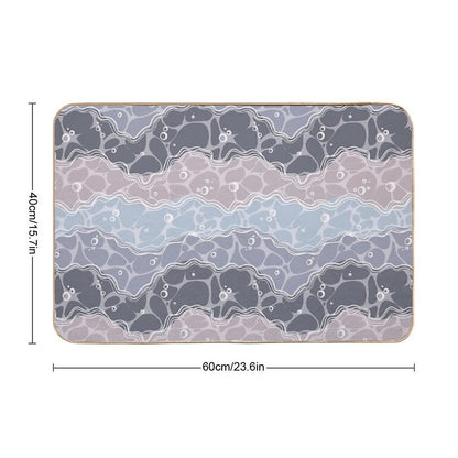 Pastel Sea Pattern  Dirt-Trapping Bath Mat