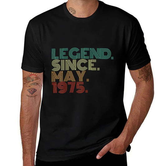 50 Years Old Legend Since May 1975 50th Birthday  High-quality Stitching T-Shirt