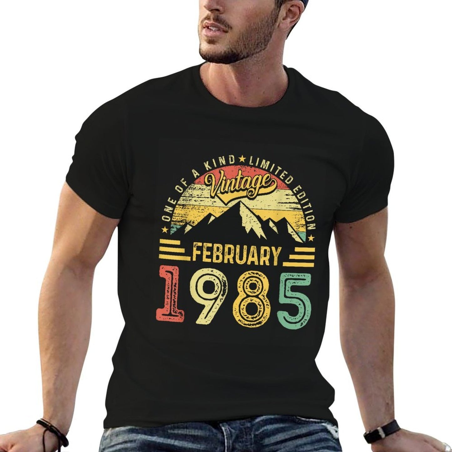 Vintage 40th Birthday Gift Vintage February 1985 Men Women  Moisture-wicking T-Shirt