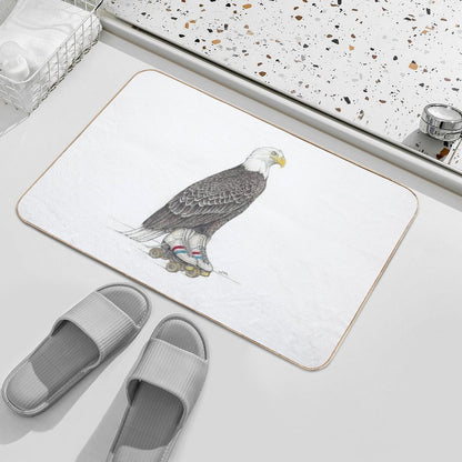 Eagle on Roller Skates  Pet-Safe Bath Mat