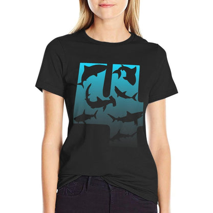 Kids Shark 4th Birthday Under Sea 4 Year Old Birthday Party Theme  Rolled Sleeves T-Shirt
