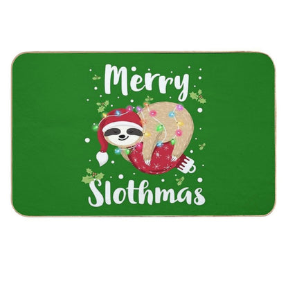 Family Christmas Pajamas, Christmas Pajamas, Matching Family Christmas Pajamas, Family Christmas Shirts, Sloth Christmas Shirt,  High-Traffic Bath Mat