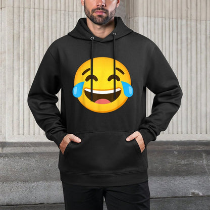 Emoticon Laughing Tears Face with Tears of Joy Gift Moisture-Wicking Hoodie