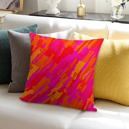 Hot Fuchsia Orange Soft Bedroom Essential Throw Pillow