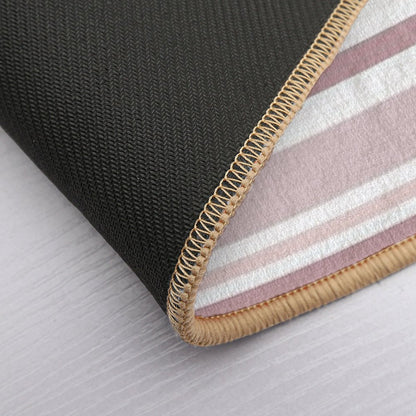 Line Art Neutral Pink  Long-Lasting Bath Mat