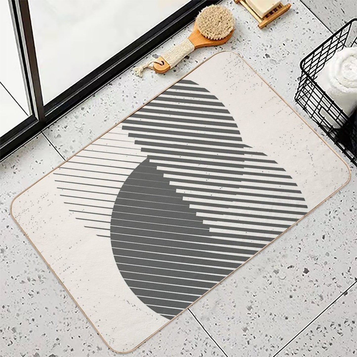 Mid Century Modern 077  Easy Maintenance Bath Mat