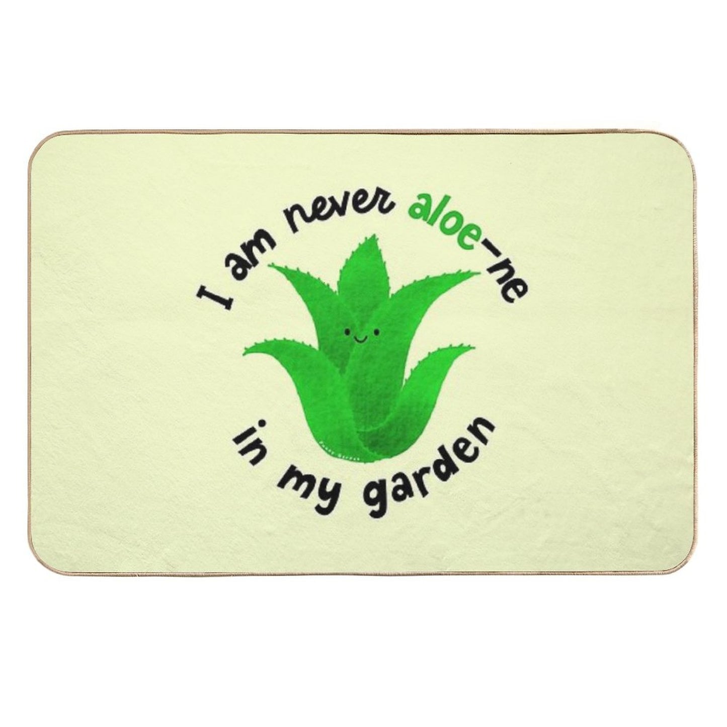 I Am Never Aloe Ne in My Garden - Punny Garden  Toxin-Free Bath Mat