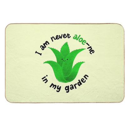 I Am Never Aloe Ne in My Garden - Punny Garden  Toxin-Free Bath Mat