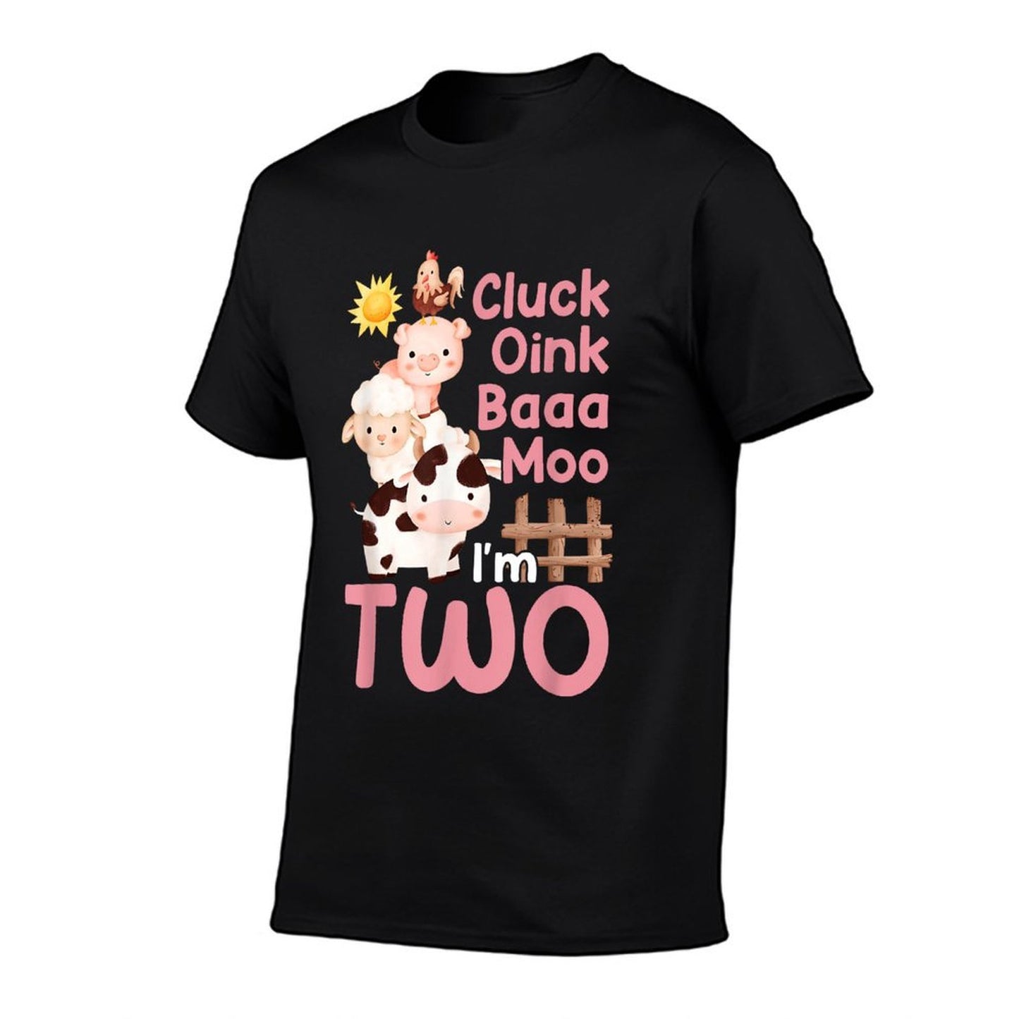 Oink Baa Neigh Cluck Moo I'm Two 2 Farmer 2nd Birthday Farm  Versatile T-Shirt