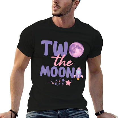 Two The Moon Birthday Outfit Girl 2 Year Old 2nd Birthday  High-quality Stitching T-Shirt
