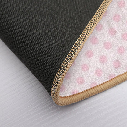 Pink Polka Dots on Soft Pink Background  Slip-Resistant Bath Mat