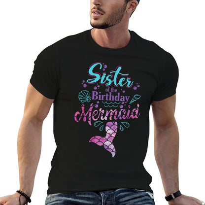 Sister Of The Birthday Mermaid Birthday Party Mermaid Sister  Eco-friendly Material T-Shirt