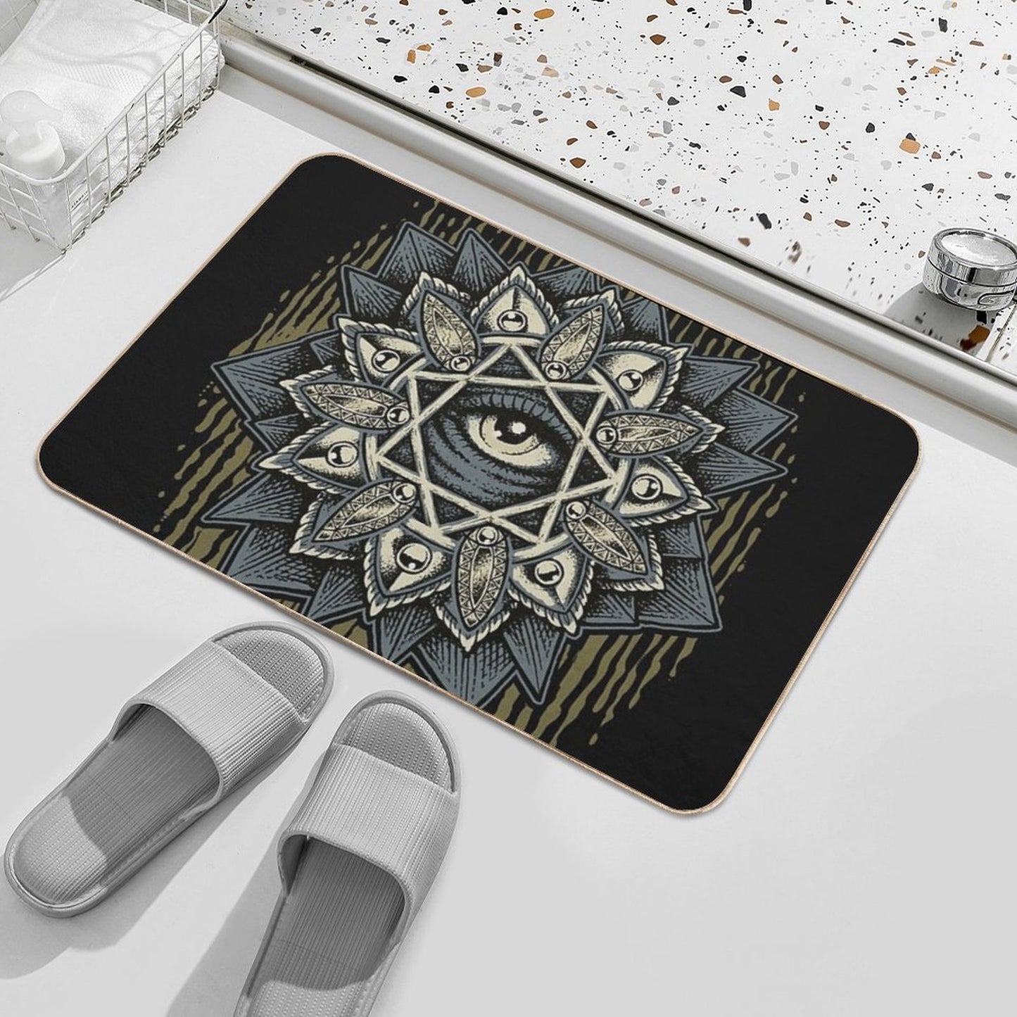 Seven Rays Eye  Stain-Proof Bath Mat