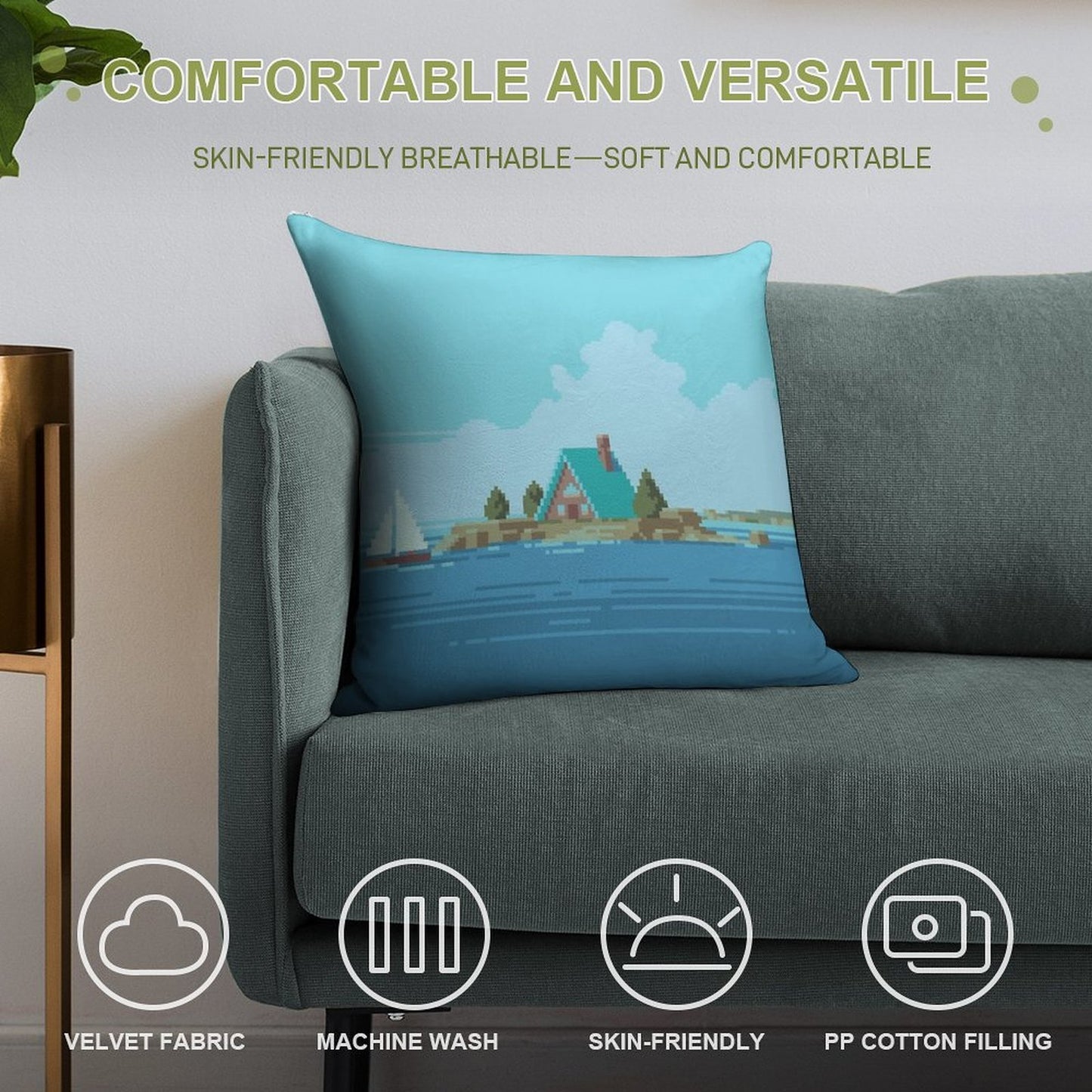 My Favorite Place Soft Easy Maintenance Throw Pillow