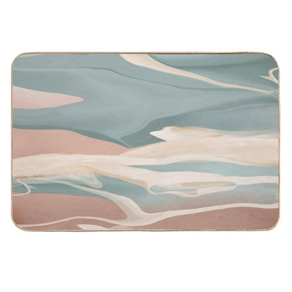 Minty Waves Abstract  Anti-Trip Bath Mat