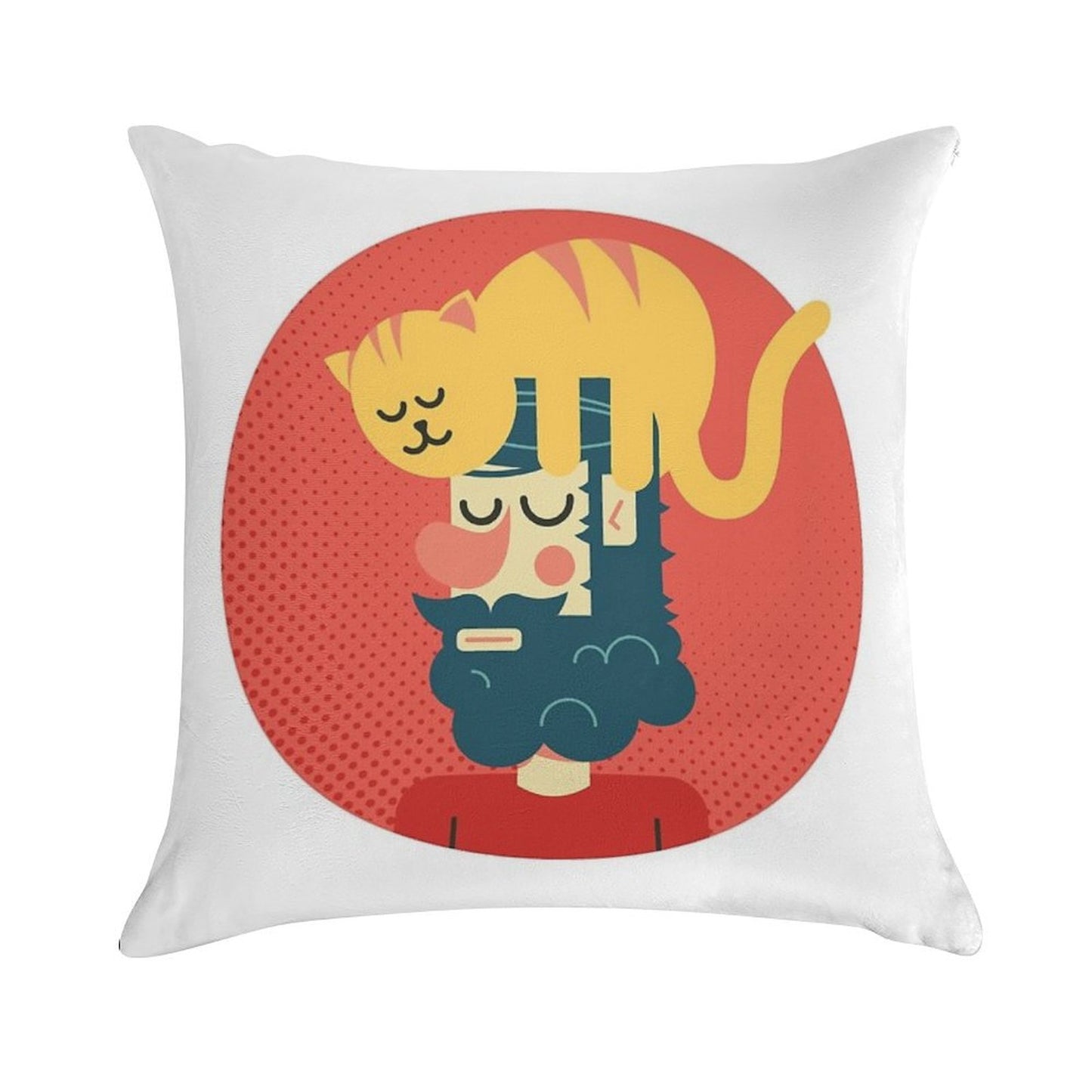 Cats Commands Soft Shrink-Resistant Throw Pillow