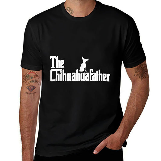 The Chihuahua Father Funny Chihuahua Dad, Gifts for Dog Lovers  Heathered Texture T-Shirt