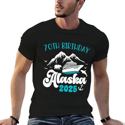 70th Birthday Alaska Cruise 2025 Matching Family Men Women  Odor-resistant T-Shirt
