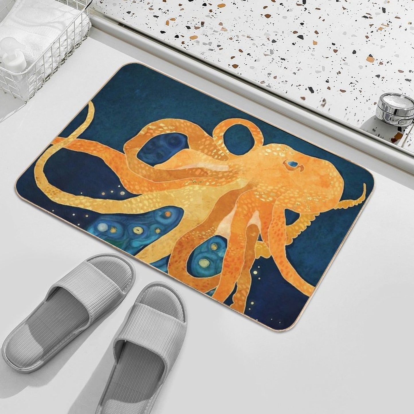 Octopus Dream  Easy Maintenance Bath Mat