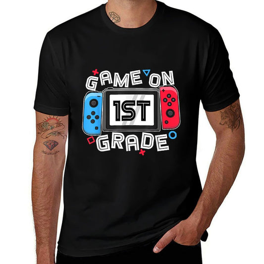 Game On 1st Grade Back To School Funny Gamer Kids Boys  Durable T-Shirt