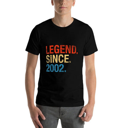 Legend Since 2002 Years Old Gifts 20th Birthday  Oversized Silhouette T-Shirt