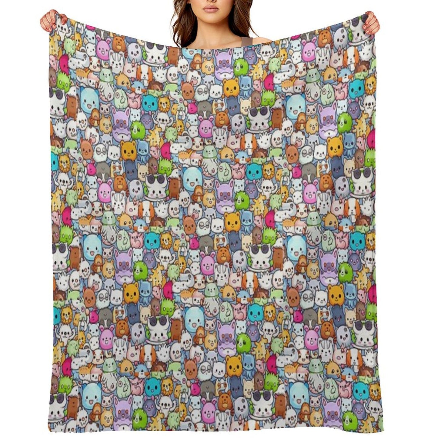 Lovely Kawaii Monsters Plush Throw Blanket