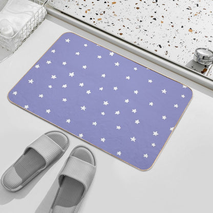 Violet Stars  Fade-Resistant Bath Mat