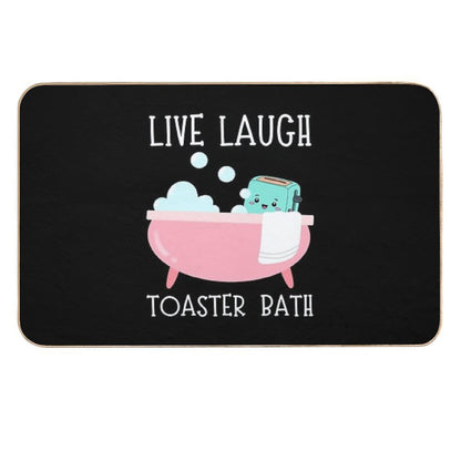Live Laugh Toaster Bath  Non-Slip Bath Mat