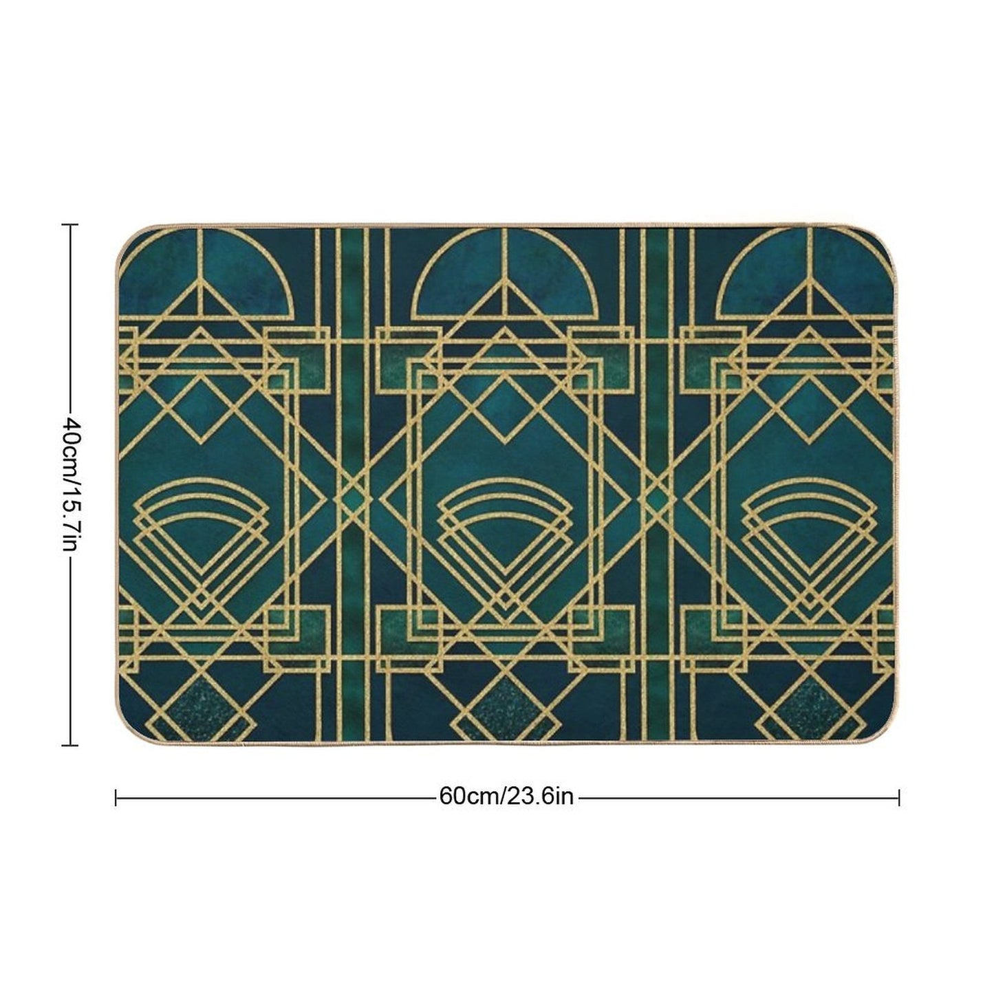 Art Deco Elegant Gatsby Style  Stain-Proof Bath Mat