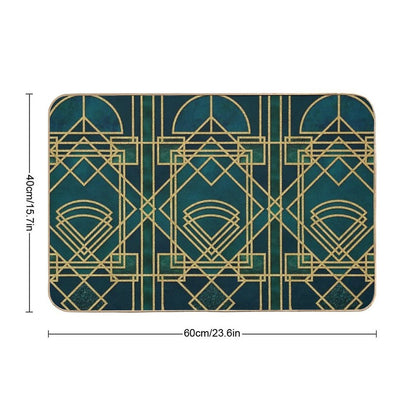 Art Deco Elegant Gatsby Style  Stain-Proof Bath Mat
