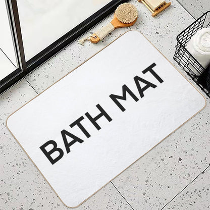 Self Aware Humorous Bath Mat That Teaches You English  Slip-Resistant Bath Mat