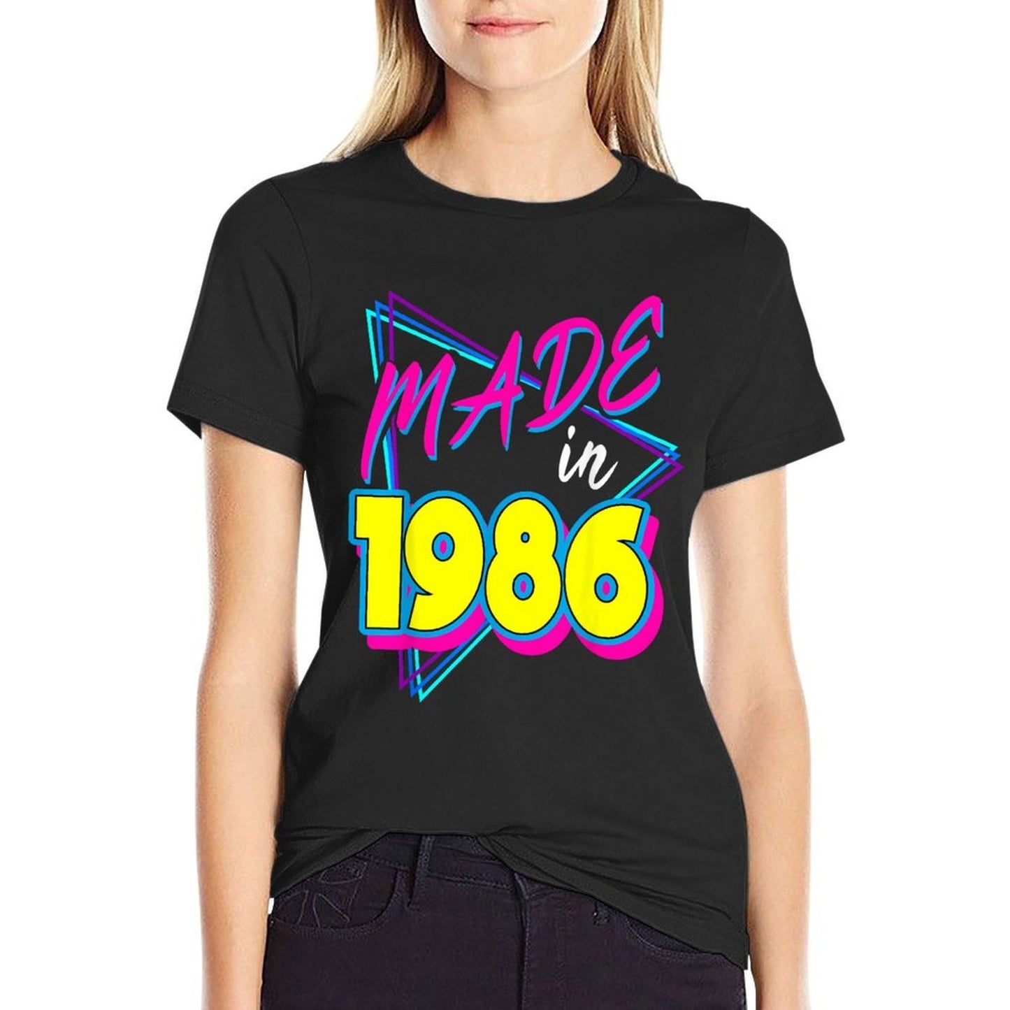 Made in 1986 35th Birthday Retro 35 Years Old 80s Vintage  Tagless Design T-Shirt