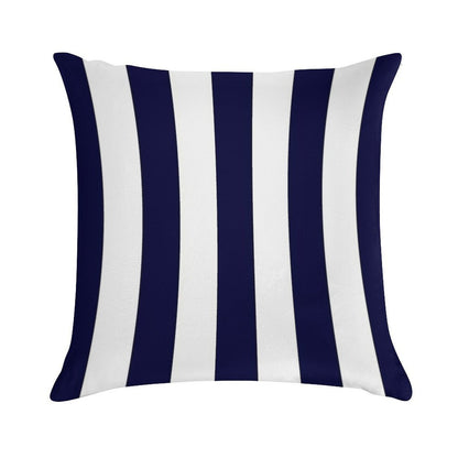 Classic Navy Blue And White Stripes Soft Gift Ready Throw Pillow
