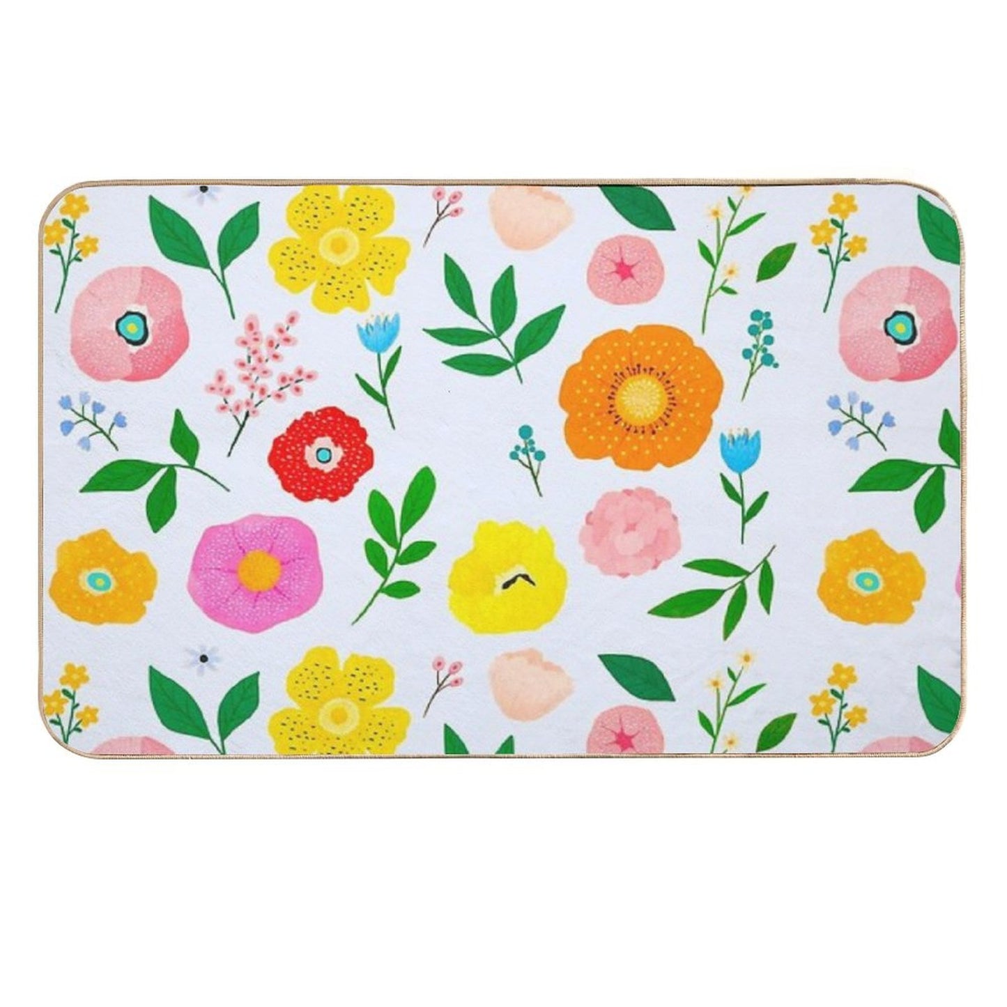 Floral Patterns  Dirt-Trapping Bath Mat