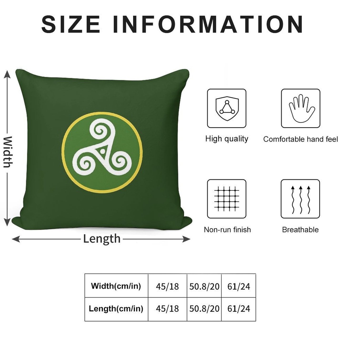 Civilizations Emblems - Celts Soft Short Plush Fabric Throw Pillow