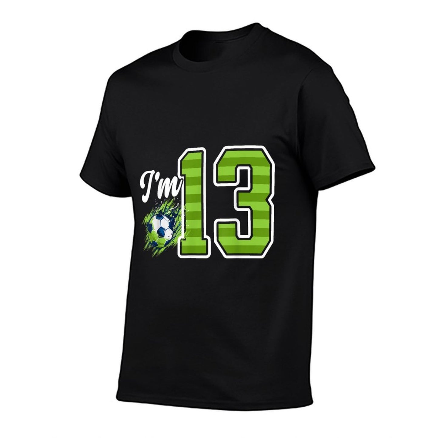 13th Soccer Birthday Party Thirteen Year Old Soccer Player  Tagless Design T-Shirt