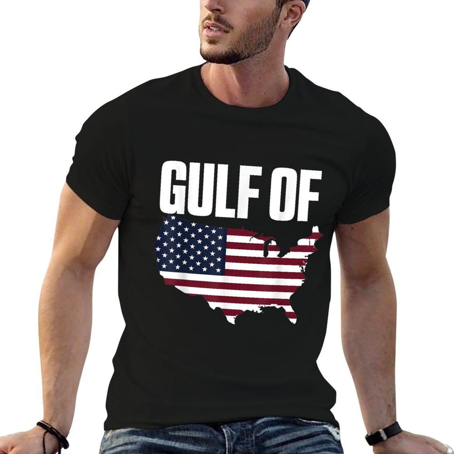 Gulf of United States of America Ribbed Collar T-Shirt