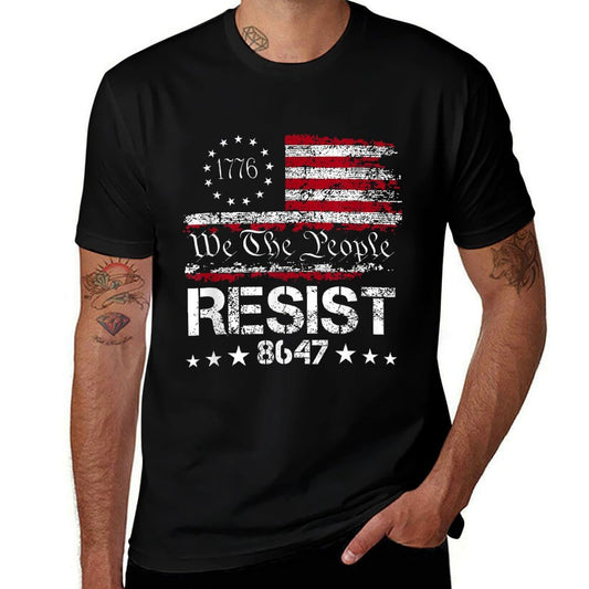 Resist Vintage 8647 Anti-Trump Shirt  Fade-proof Color T-Shirt