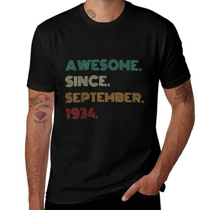 90 Years Old Awesome Since September 1934 90th Birthday  Eco-friendly Material T-Shirt