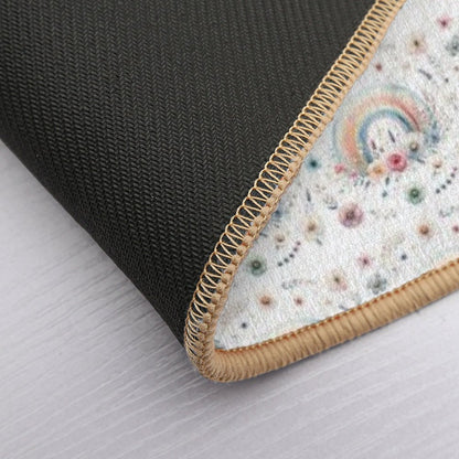 Cute Little Duck Rainbow Flowers  Odorless Bath Mat