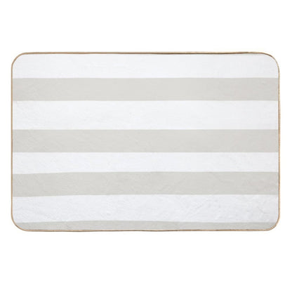 Tan And White Horizontal Line - Stripe Pattern Pairs Valspars 2022 Color of The Year Gilded Linen 6002-1A - Colour Trends  Toxin-Free Bath Mat