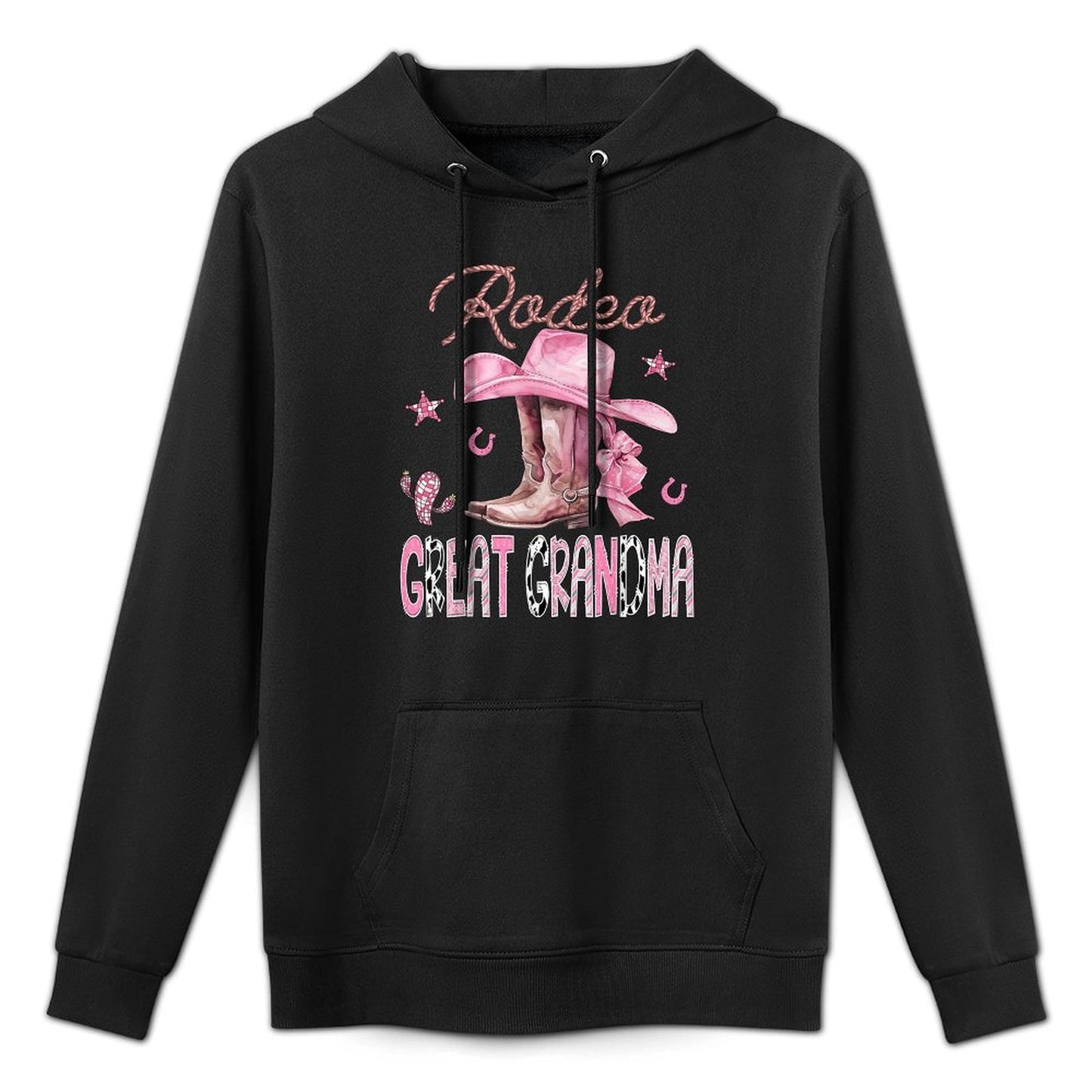Rodeo Great Grandma Pink Boots Coquette CowGirl Birthday Machine Washable Hoodie