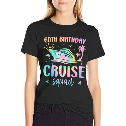 60th Birthday Cruise Squad Vacation Matching Family Cruise  Slim-fit Cut T-Shirt