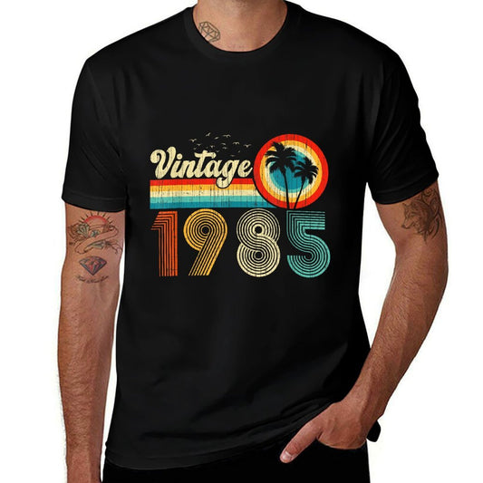 40 Year Old Gifts Vintage 1985 Retro 40th Birthday Men Women  Easy-care T-Shirt
