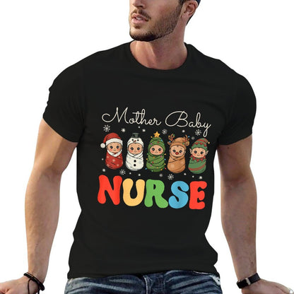 Mother Baby Nurse Christmas MBU Postpartum Nursing Xmas  Odor-resistant T-Shirt
