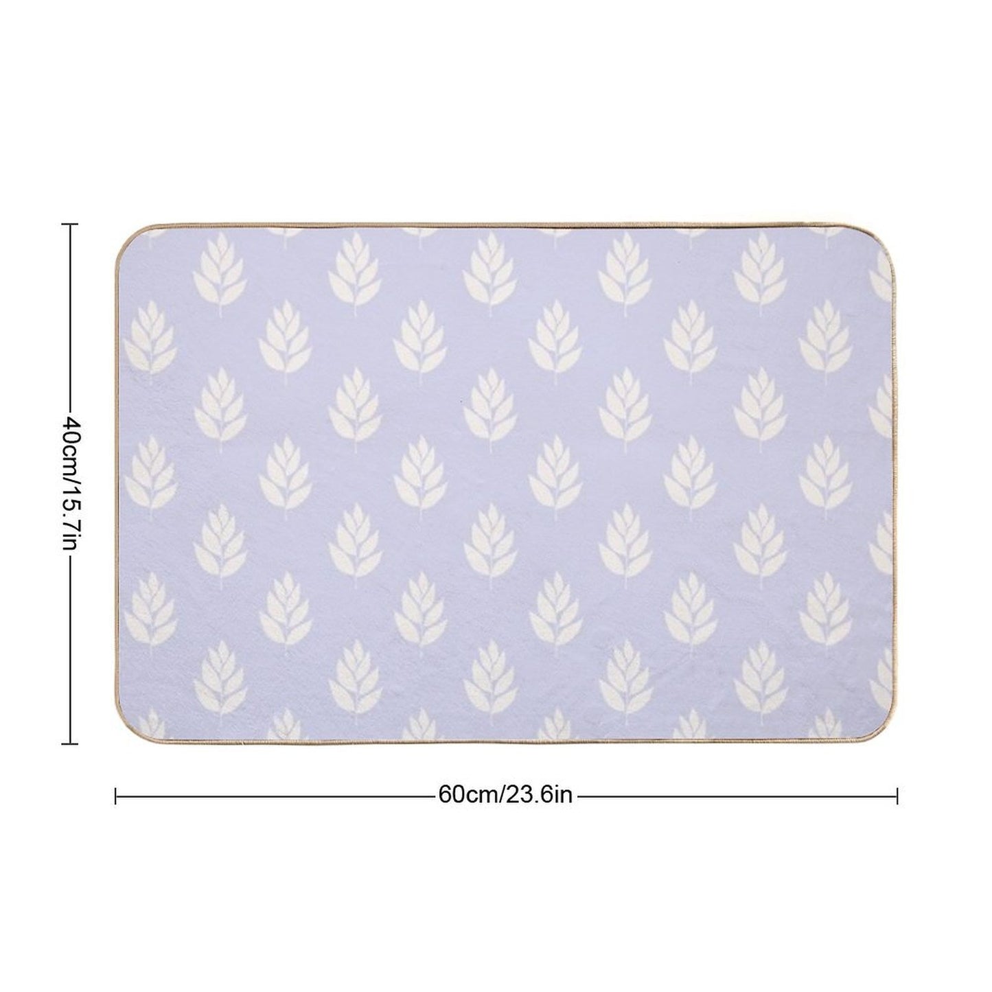 Lavender Breeze Leaf Silhouette  Easy Maintenance Bath Mat
