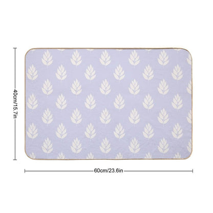 Lavender Breeze Leaf Silhouette  Easy Maintenance Bath Mat