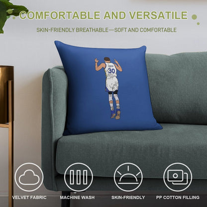 Steph Curry 3 Point Celebration Soft Skin-Friendly Throw Pillow