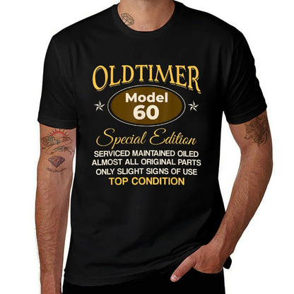 Mens Oldtimer Model 60 Years Special Edition Retro 60th Birthday  Fade-proof Color T-Shirt
