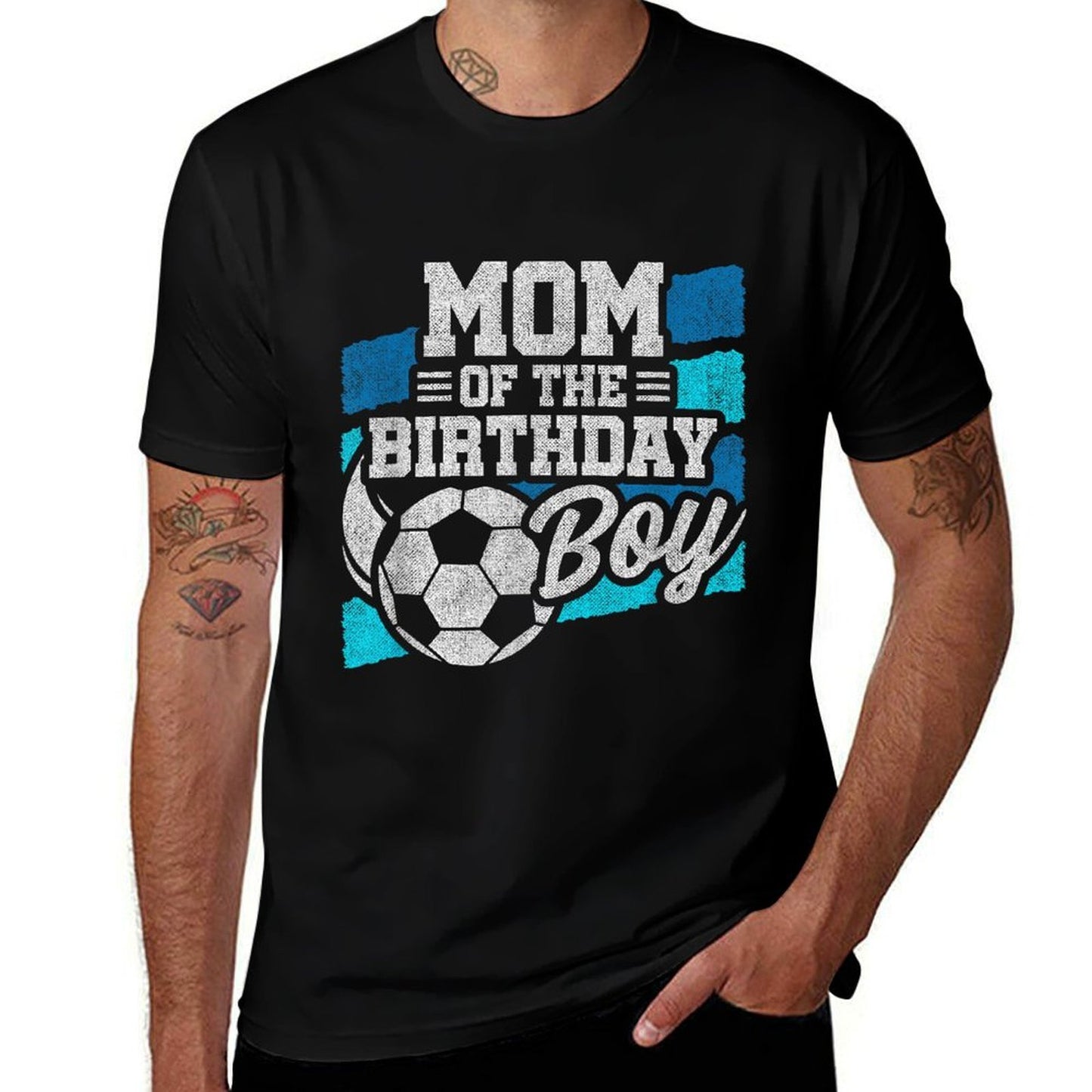 Soccer Birthday - Birthday Mom - Boys Soccer Birthday  Cotton T-Shirt